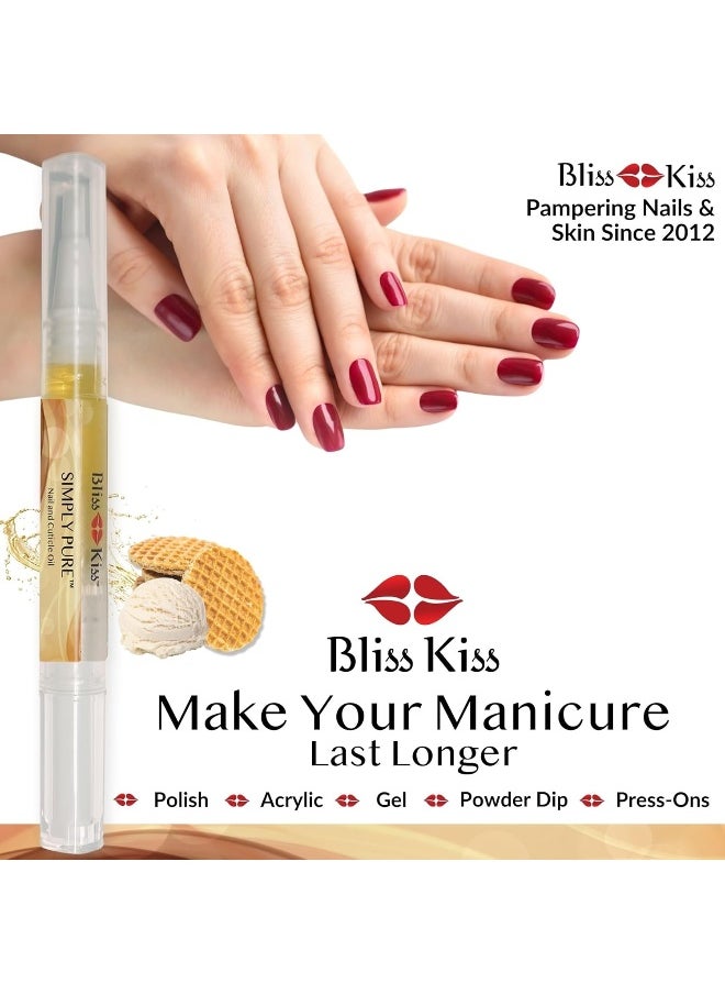 Bliss Kiss Simply Pure Cuticle & Nail Oil Pen (2Ml) - Vanilla  - Image 4