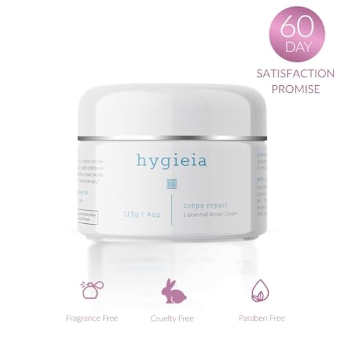 Hygieia + Crepey Skin Liposomal Repair Cream – Anti-Aging Lotion for Arms, Neck & Body – Retinol, Hyaluronic Acid & Idebenone – Firming, Wrinkle & Loose Skin Corrector, 4oz - Image 5