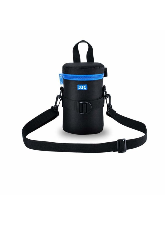 JJC Camera Lens Pouch Case for Canon RF 85mm EF-S 55-250mm EF 24-70mm Nikon Nikkor AF 70-300mm & More, Zipper Polyester Lens Protective Bag Interior Size 3.1x6.1” - Image 1
