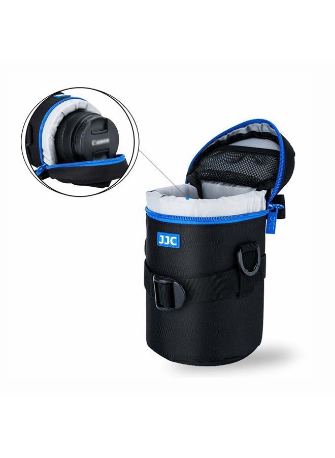 JJC Camera Lens Pouch Case for Canon RF 85mm EF-S 55-250mm EF 24-70mm Nikon Nikkor AF 70-300mm & More, Zipper Polyester Lens Protective Bag Interior Size 3.1x6.1” - Image 5
