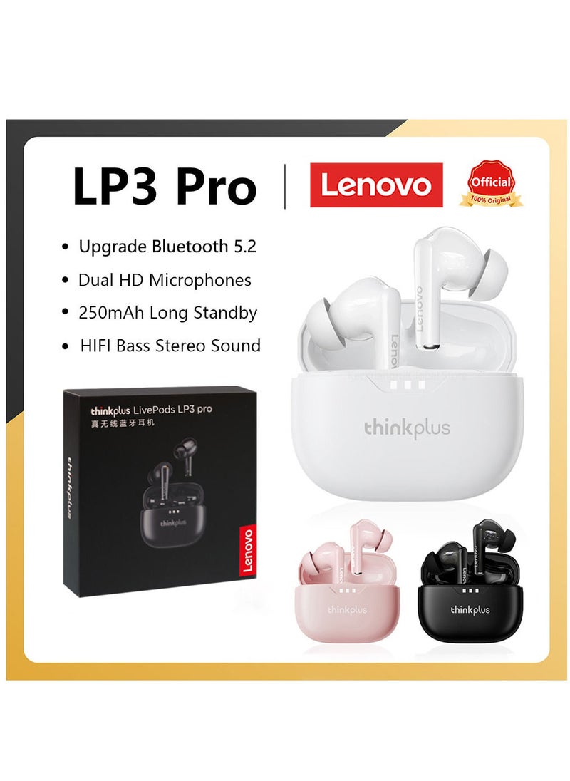 Lenevo - Lenovo LP3 Pro TWS Earphones Wireless Bluetooth 5.2 Earbuds HIFI Sound Noise Reduction HD Call Low Latency Headphones - Image 1