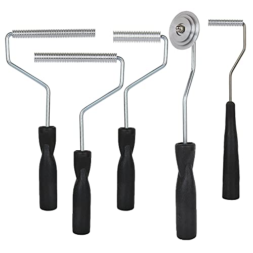 FVIEXE Fiberglass Roller Tools Kit Set of 5, Bubble Paddle Tool Fiberglass Resin Repair Kit, Bubble Roller Fiberglass Laminating Resin Kit for Tub Shower Bathtub Boat Repair - Image 1