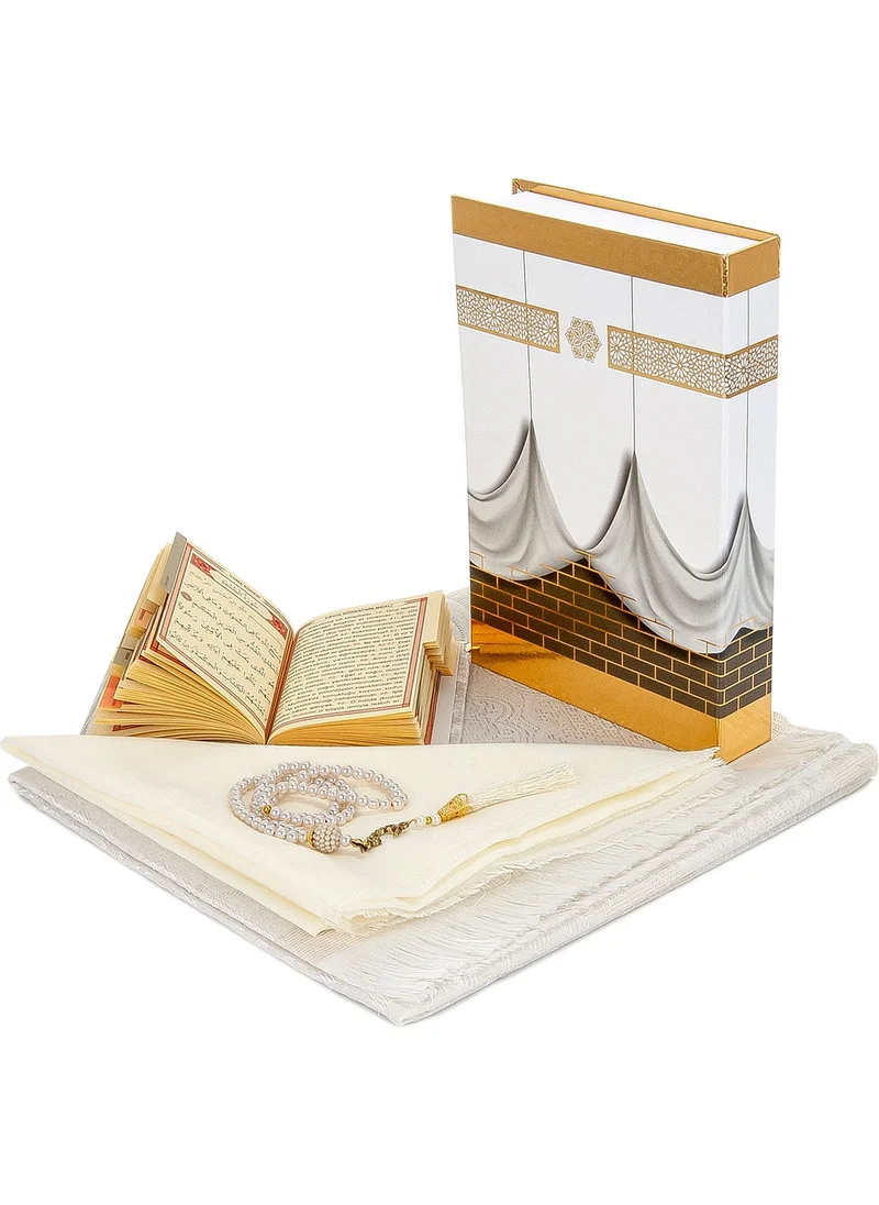 İhvan Online Ihvan Online Kaaba Boxed Covered Yasin Set Cream Color