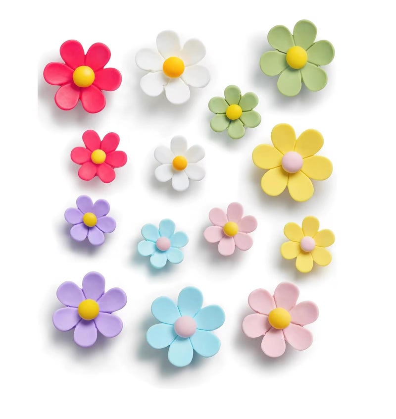 WARMINGO DE 15 Pc Flower Fridge Magnets for Refrigerator | Cute & Stylish Kitchen Decor Magnets | Decorative Magnetic Hold for Notes & Photos - Image 1