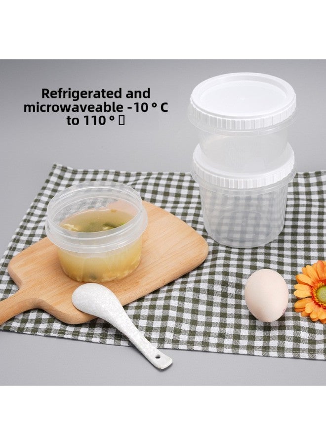Taiyi Family Disposable Packing Bowl With Lid Sealed Soup Cup Thickened Soup Bucket Insulation Porridge Box Can Be Printed Logo-Color:400 Twist Lid Soup Cup (red Lid) 150 Set - Image 4