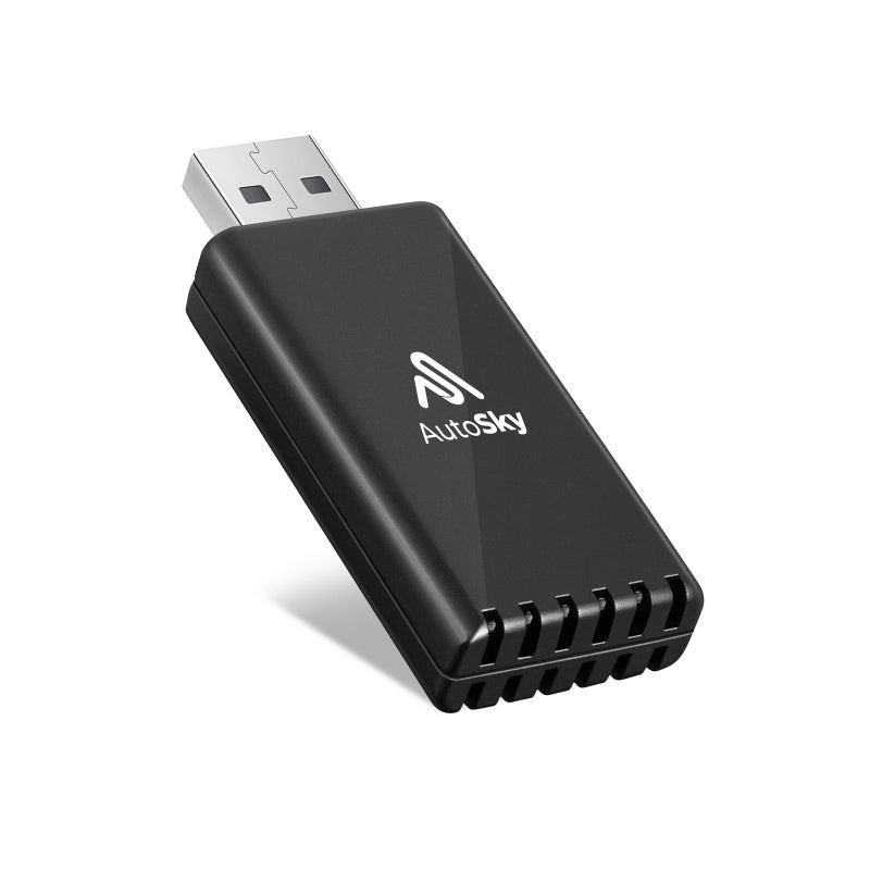 AutoSky محول كار بلاي اللاسلكي - أسرع 5 جيجاهرتز - أوتوسكاي - توصيل وتشغيل - كابلات USB-C و USB-A - Image 1