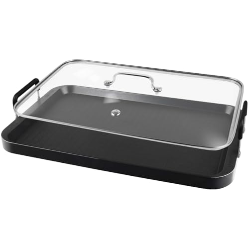 Vayepro Griddle Glass Lid for Vayepro 17-inch flat griddle, Clear Pot Cover Accessories, Glass Basting, Keep Warm and Prevent Splashing - Image 3