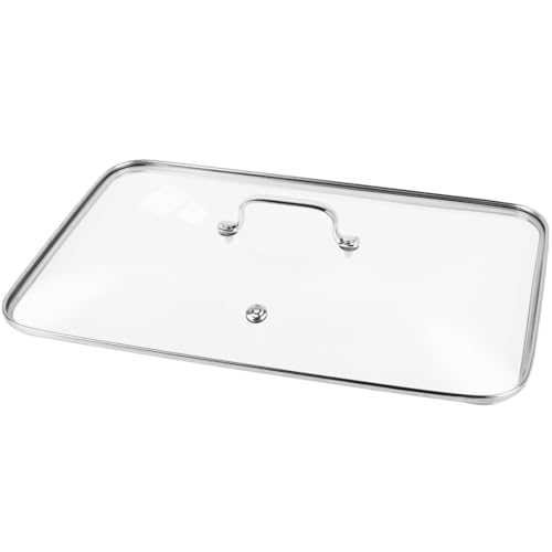 Vayepro Griddle Glass Lid for Vayepro 17-inch flat griddle, Clear Pot Cover Accessories, Glass Basting, Keep Warm and Prevent Splashing - Image 1