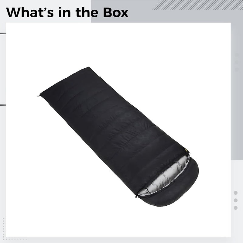 Envelope Style Down Sleeping Bag - Oversized 82.7 X 31.5 in for Outdoor Adventures and Travel - Image 3