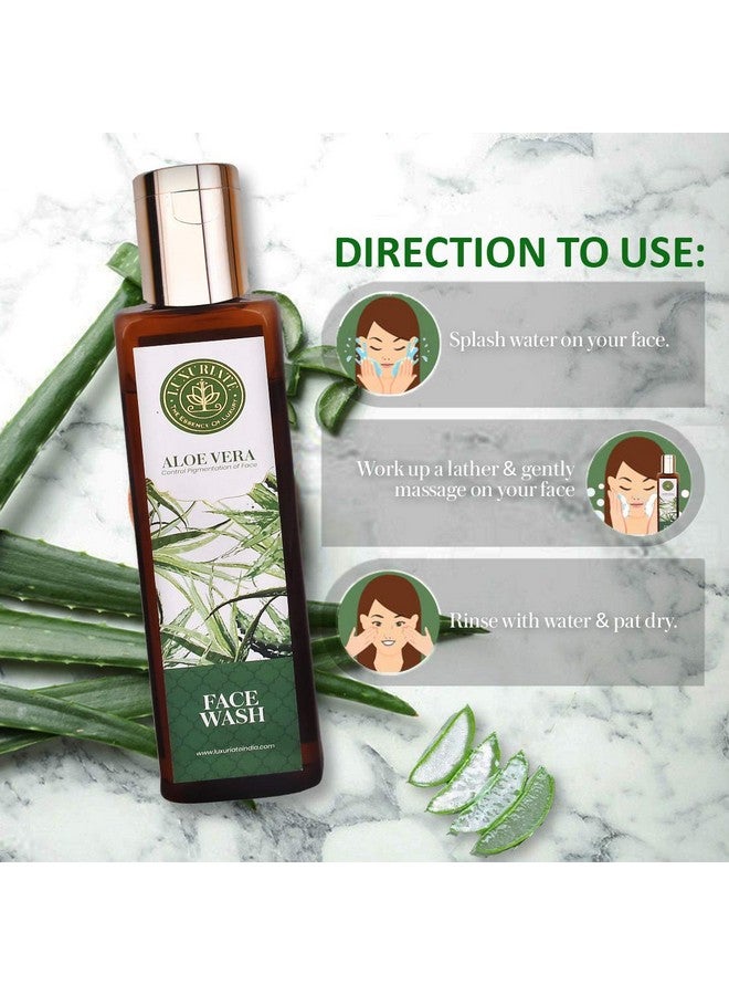 LUXURIATE GIFT Pack Combo of Natural Herbal Aloe Vera Face Wash Gel Cleanser and Lavender Buds of Beauty Fresh Body Wash Shower Liquid for Men and Women (Pack of 2) - Image 3