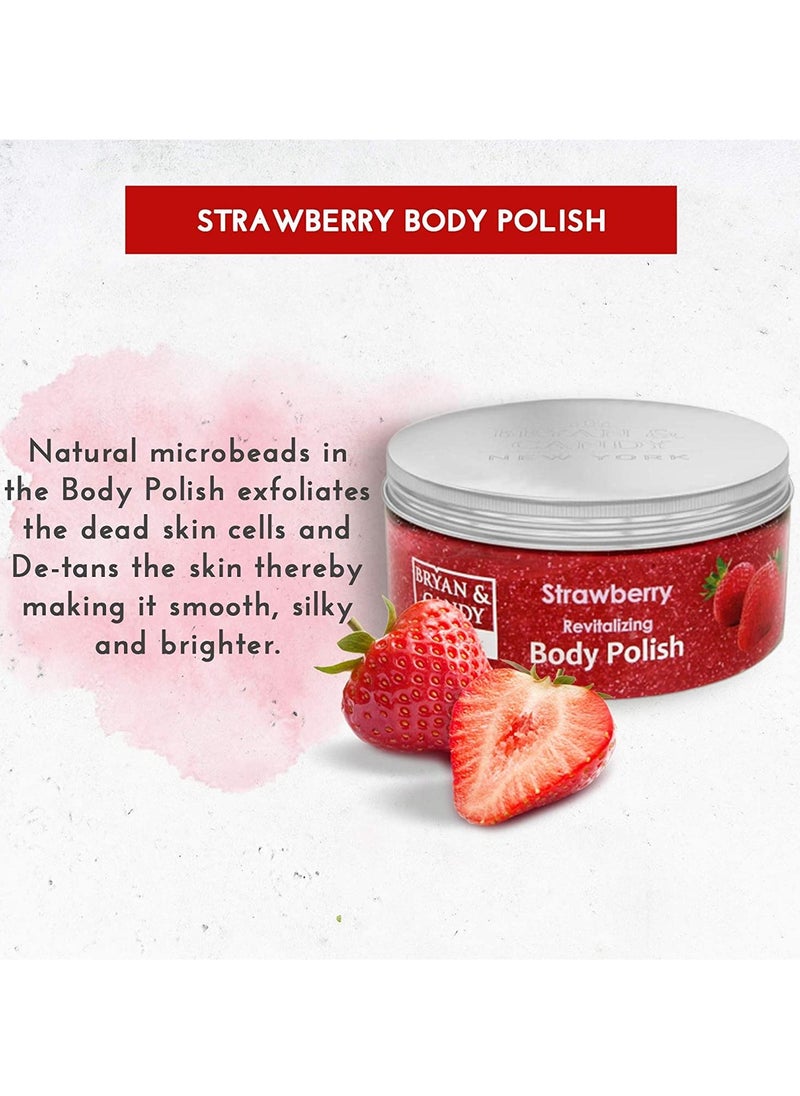 BRYAN & CANDY Strawberry Bath Tub Kit Gift For Women And Men Complete Home Spa Experience Shower Gel Hand & Body Lotion Sugar Scrub Body Polish  - Image 5