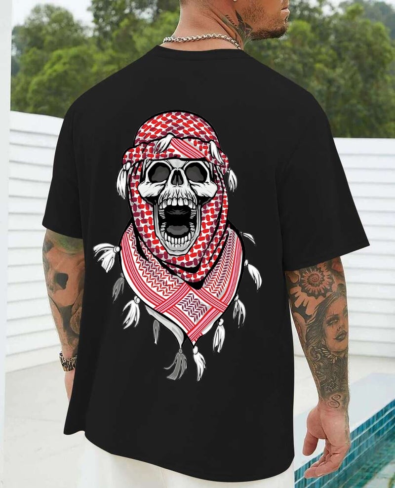 DIVIS Oversized Black Graphic T-Shirt for Men - Image 1