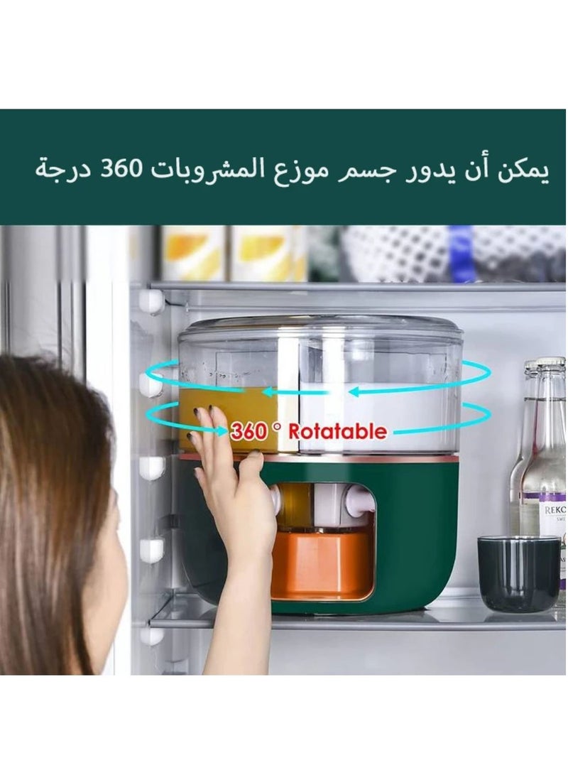 Fashion Rotating Beverage Dispenser for Home Fruit Juice Drink 1.7L Per Tank Rotating Cold Beverage Dispensers-White - Image 4