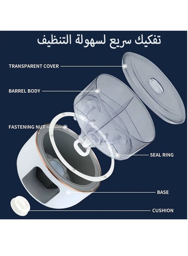 Fashion Rotating Beverage Dispenser for Home Fruit Juice Drink 1.7L Per Tank Rotating Cold Beverage Dispensers-White - Image 3