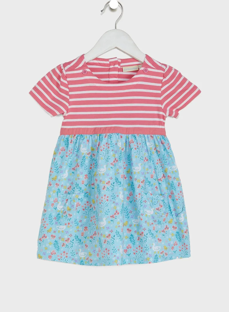 JoJo Maman Bebe Kids Duck Floral Mix And Match Dress