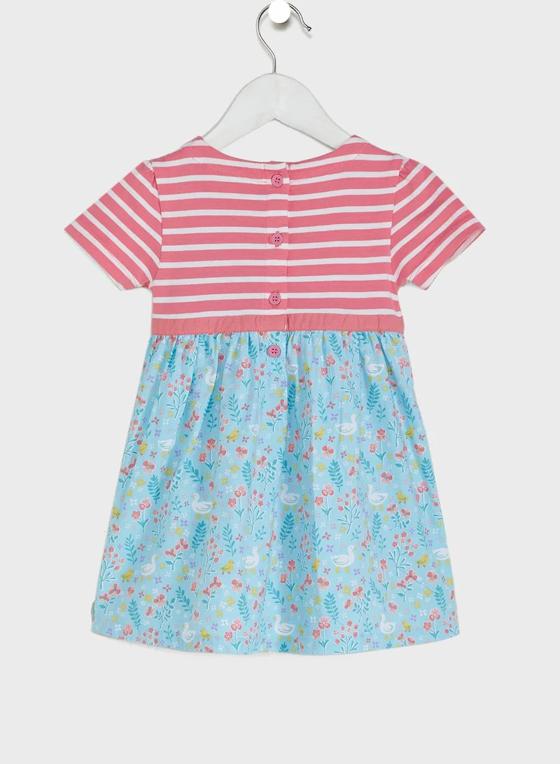 JoJo Maman Bebe Kids Duck Floral Mix And Match Dress