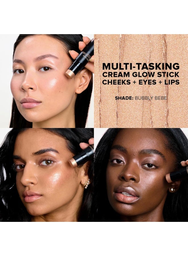 Nudestix Nudies Glow Highlighter Stick – Multi-Use Cream Highlighter for Cheeks, Eyes & Body with Built-In Brush | Dewy, Radiant Finish | Clean, Vegan & Travel-Friendly Makeup - Image 2
