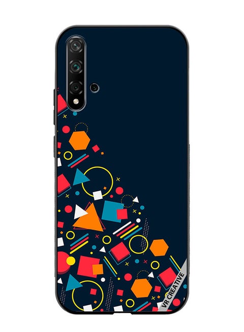 Protective Case Cover For Huawei Nova 5T Abstract Design Multicolour