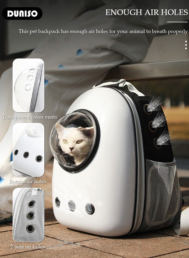 DUNISO Pet Carrier Backpack, Breathable Cat Carrier Bag, Pet Bubble Backpack, Pet Travel Bag with Space Cover, Transparent Waterproof Portable Pet Space Capsule Backpack for Travel, Hiking, Walking and Outdoor - Image 2