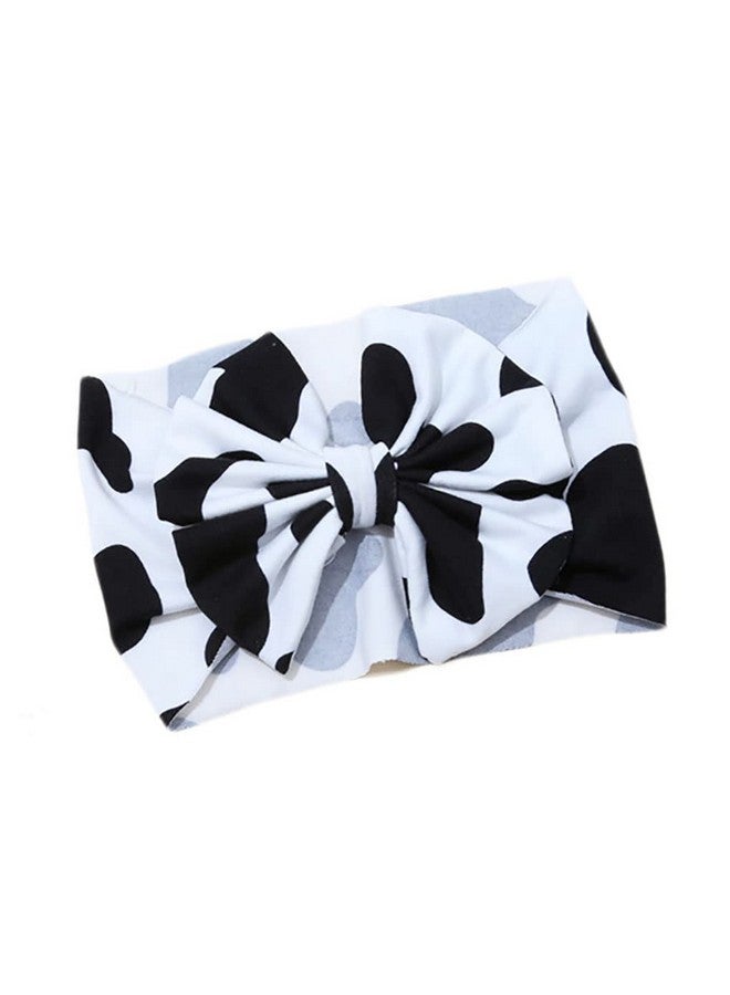BBTDIN Baby Cow Turban Headband with Stria Hair Bows and Headwrap BBG52 (B4-Turban) - Image 1