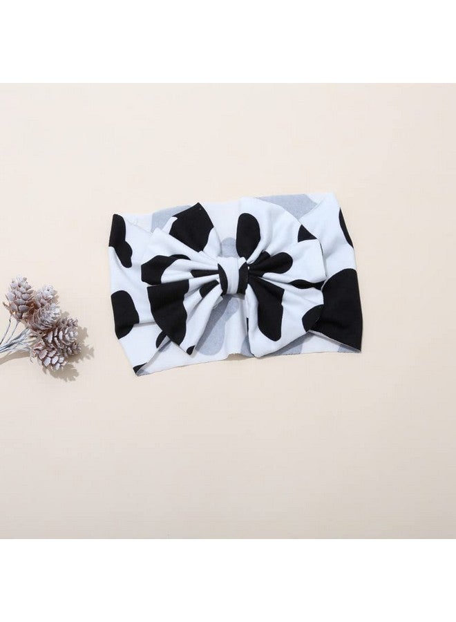 BBTDIN Baby Cow Turban Headband with Stria Hair Bows and Headwrap BBG52 (B4-Turban) - Image 2