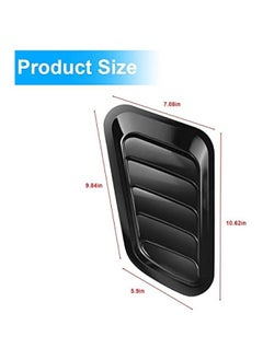 Generic Car Hood Sticker False Vents, , 2pcs Universal Hood Decoration Air Vents for Car Hood Cover, Bonnet Vent Decal Air Intake Trim Cover (Black)  - Image 2