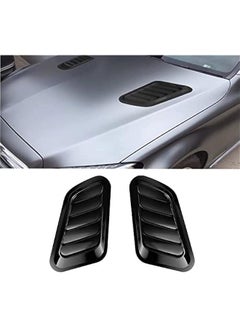 Generic Car Hood Sticker False Vents, , 2pcs Universal Hood Decoration Air Vents for Car Hood Cover, Bonnet Vent Decal Air Intake Trim Cover (Black)  - Image 1