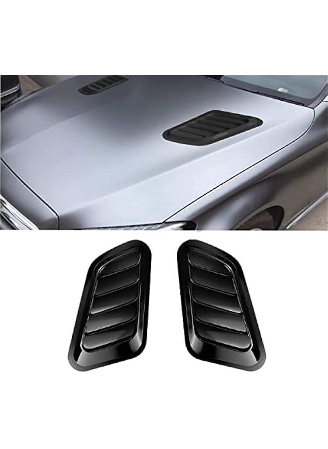 Generic Car Hood Sticker False Vents, , 2pcs Universal Hood Decoration Air Vents for Car Hood Cover, Bonnet Vent Decal Air Intake Trim Cover (Black)  - Image 1