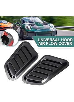 Generic Car Hood Sticker False Vents, , 2pcs Universal Hood Decoration Air Vents for Car Hood Cover, Bonnet Vent Decal Air Intake Trim Cover (Black)  - Image 4