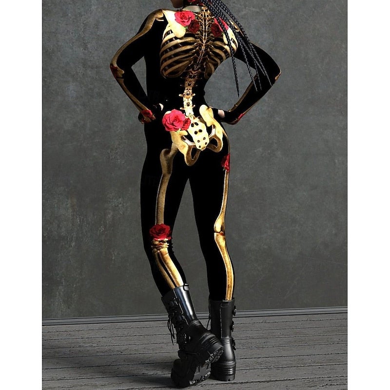 Bluejw Carnival Costume Full Body Suit Patterned Zentai Suits Cosplay Costume Bodysuit Printing Front Zipper Sexy Costume Halloween Men's Women's Boys' Costume for Party Performance Masquerade Kid's Adults' - Image 3
