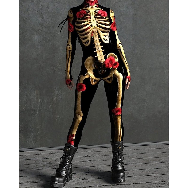 Bluejw Carnival Costume Full Body Suit Patterned Zentai Suits Cosplay Costume Bodysuit Printing Front Zipper Sexy Costume Halloween Men's Women's Boys' Costume for Party Performance Masquerade Kid's Adults' - Image 2