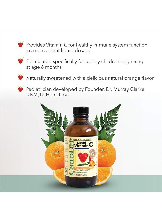 CHILDLIFE ESSENTIALS Liquid Vitamin C for Kids- Immune Support, Vitamin C Liquid, All-Natural, Gluten-Free, Allergen Free, Non-GMO, High in Antioxidants - Orange Flavor, 4 Ounce Bottle (Pack of 3) - Image 3