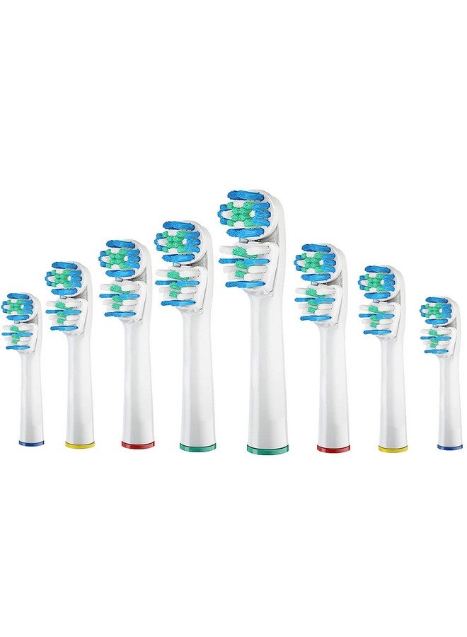 DeBizz Ebizz Dualclean Replacement Brush Heads Compatible With Oralb Vitality Series Fits For Pro 1000 Smart 1500 Genius X Double Clean Toothbrush Heads Provide Twice Clean 8 Pcs - Image 2