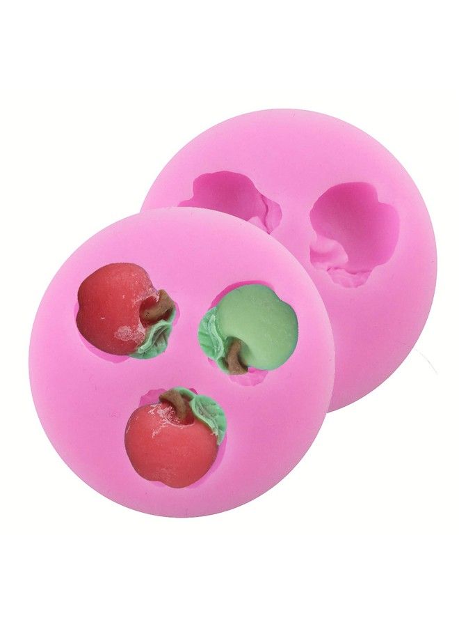 Hengke 2 Pcs Apple Shape Plant Fruit Shape Moldsfood Grade Cake Molds For Fondant Homemade Cupcake Candychocolatebiscuit Decor Polymer Clay Bake Ware Baking Tools - Image 2