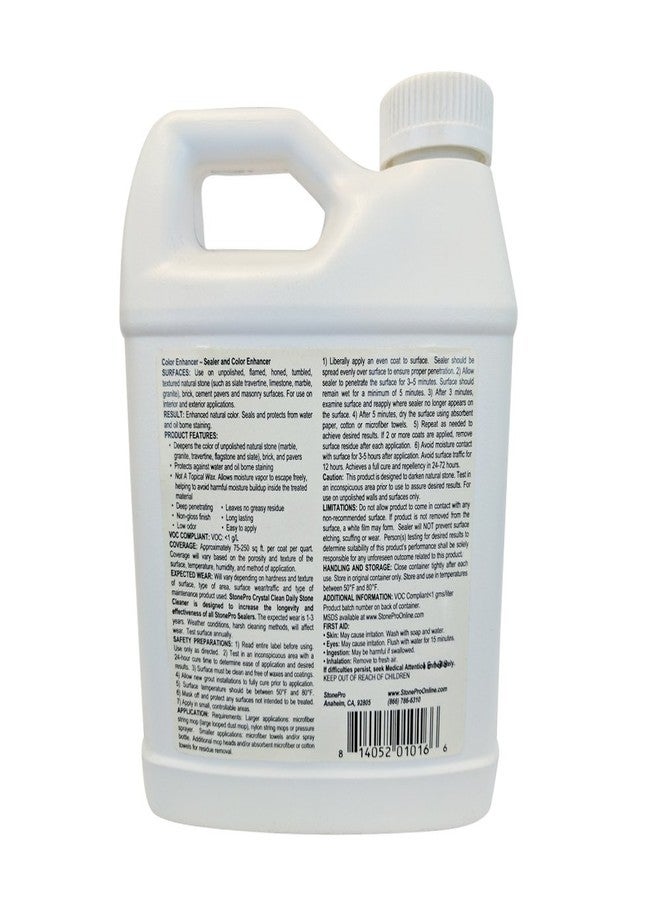 Stone Pro Color Enhancer - Unpolished Stone Sealer and Enhancer - 1 Quart - Image 2