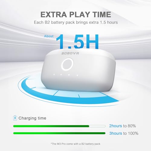 Bobovr ملحقات حزام الرأس BOBOVR M3 Pro مع حزمة البطارية، متوافقة مع Meta Quest 3/Quest 3S، تقلل من الضغط على الوجه، تصميم تبديل البطارية المغناطيسي - Image 4