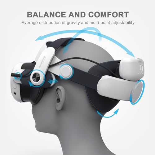 Bobovr ملحقات حزام الرأس BOBOVR M3 Pro مع حزمة البطارية، متوافقة مع Meta Quest 3/Quest 3S، تقلل من الضغط على الوجه، تصميم تبديل البطارية المغناطيسي - Image 5