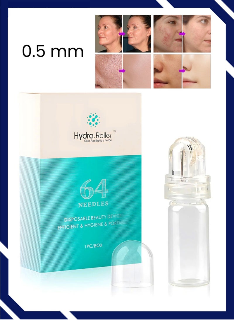 هيدرا رولر Hydra Roller Microneedle Derma Roller and Serum Applicator - أداة Microneedling التجميلية (0.5 مم) - Image 1
