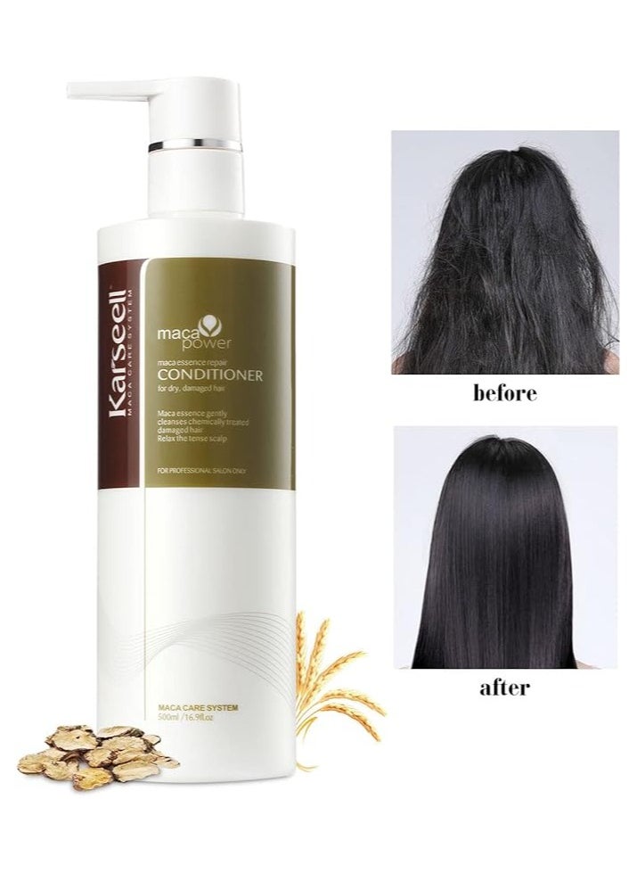 Karseell - Hair Conditioner Karseell Argan Oil Organic Deep Conditioning Treatment Cream For Dry Damaged Coloured Hair 500ml 16.9 fl.oz Smooth Sulphate Free - Image 1