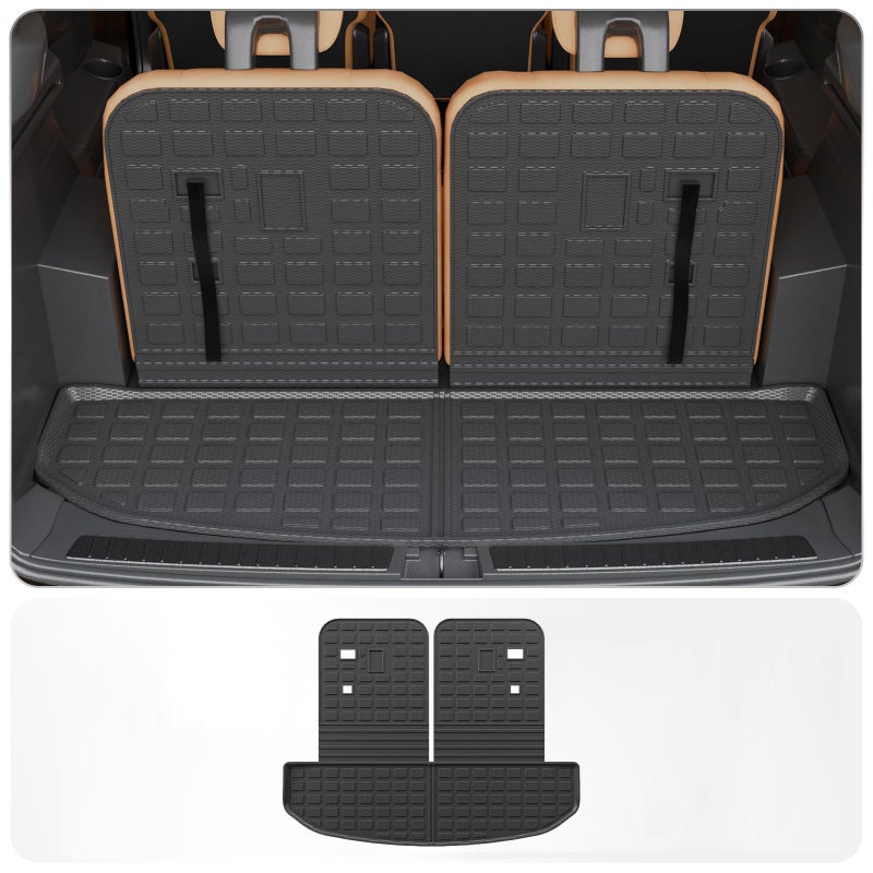 Thinzyou Cargo Mat Compatible with 20212025 Kia Sorento Cargo Liner Trunk Mat Trunk Liner TPE All Weather Back Seat Cover Protector 2024 Sorento Accessories Trunk Mat with Backrest Mat