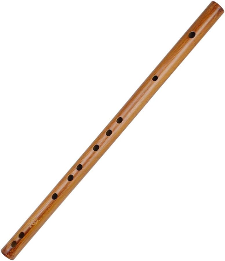 comfrt Wooden Bamboo Flute Indian Chinese Dizi Piccolo Flute Traditional Woodwind Musical Instrument with Bag for Beginner Professional Performance E Key 41.5CM - Image 1