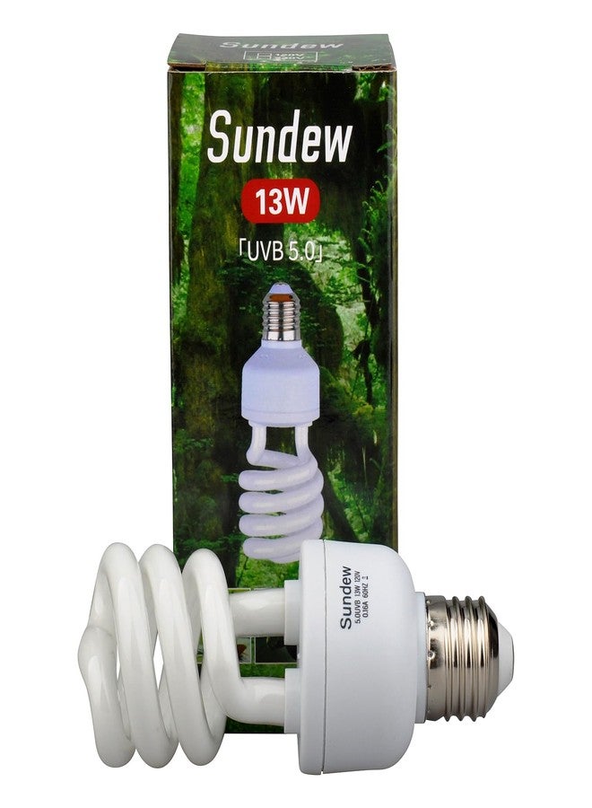 SUNDEW مصباح فلورسنت مدمج للزواحف من نوع Sundew 5.0 UVB، مصباح حوض استوائي للزواحف والبرمائيات، قاعدة E26، 120 فولت - Image 1