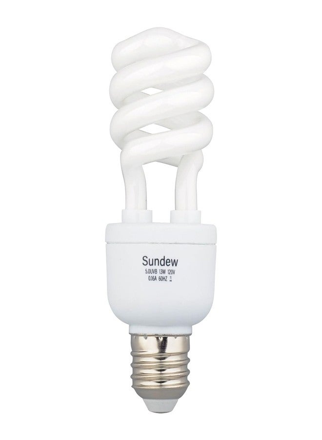 SUNDEW مصباح فلورسنت مدمج للزواحف من نوع Sundew 5.0 UVB، مصباح حوض استوائي للزواحف والبرمائيات، قاعدة E26، 120 فولت - Image 2