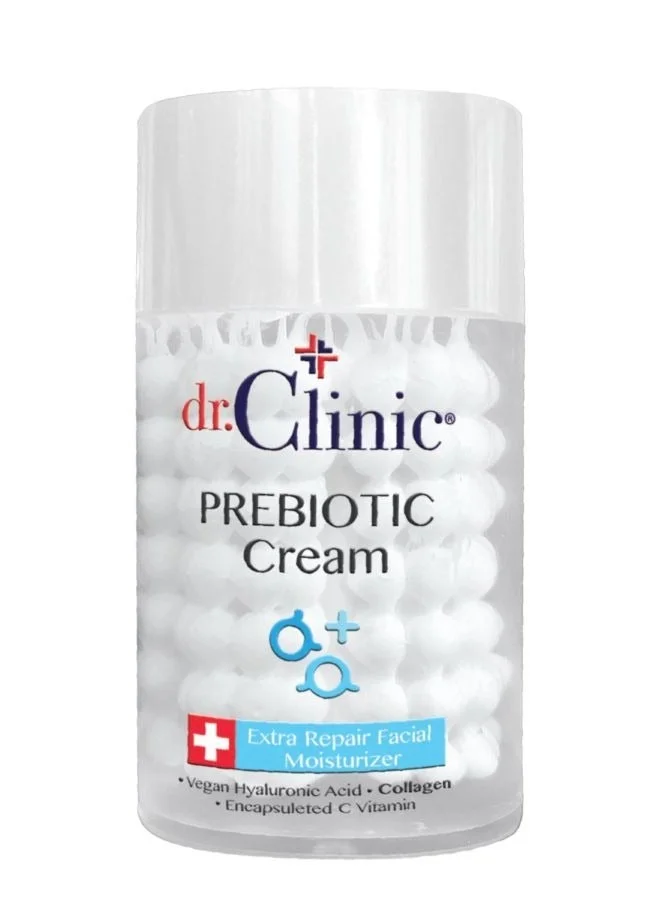 DR. CLINIC | Prebiotic Cream with Collagen for All Skin Types | Extra Repair Facial Cream | Anti-Aging, Youthful Skin Revitalizing Treatment | Firming, Smoothing Wrinkles & Lines | 100 ml