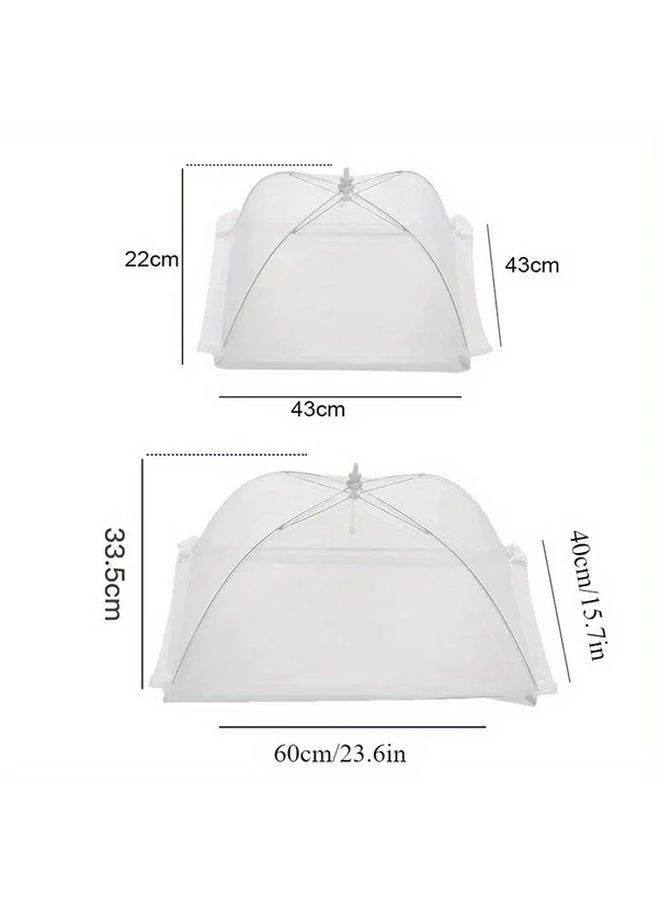 White Rectangle Food Cover Mesh Washable Insect Proof Protective Dish Covers - Image 3