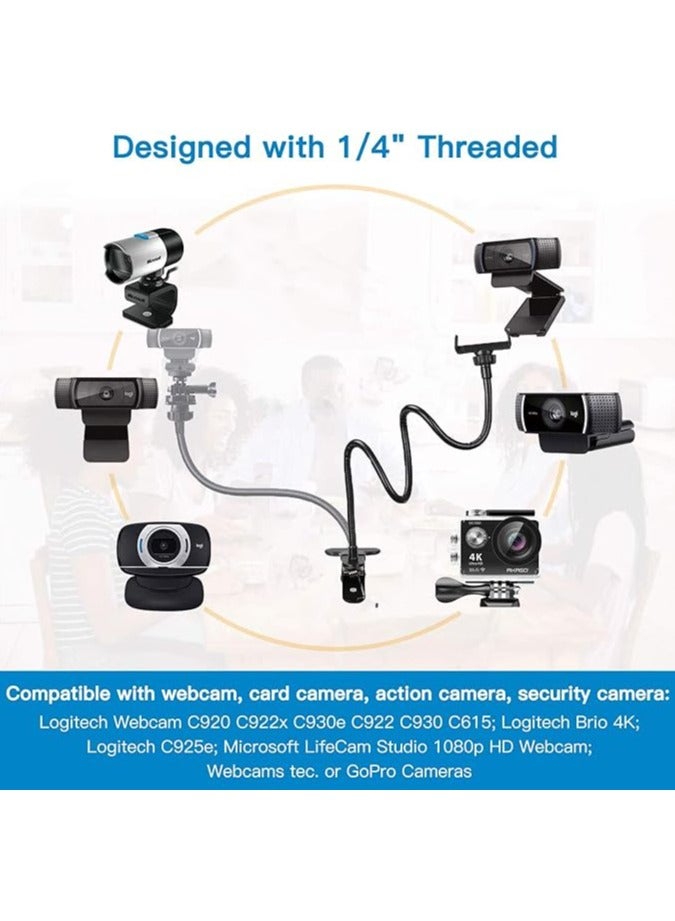 erorex 25 Inch Webcam Stand - Flexible Desk Mount Clamp Gooseneck Stand Compatible with Logitech Webcam C930e,C930,C920, C922x,C922, Brio 4K, C925e,C615 - Image 5