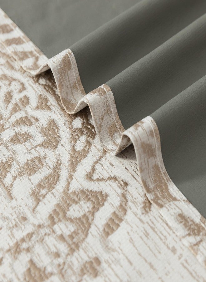 KOUFALL Blackout Curtains 63 Inch Length,Textured Decorative Curtains for Living Room 2 Panels Set - Image 5