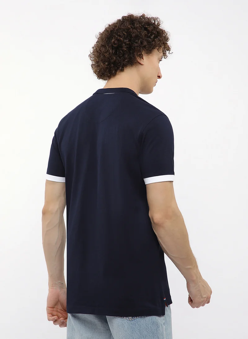 BEVERLY HILLS POLO CLUB Logo Collar Striped Polo