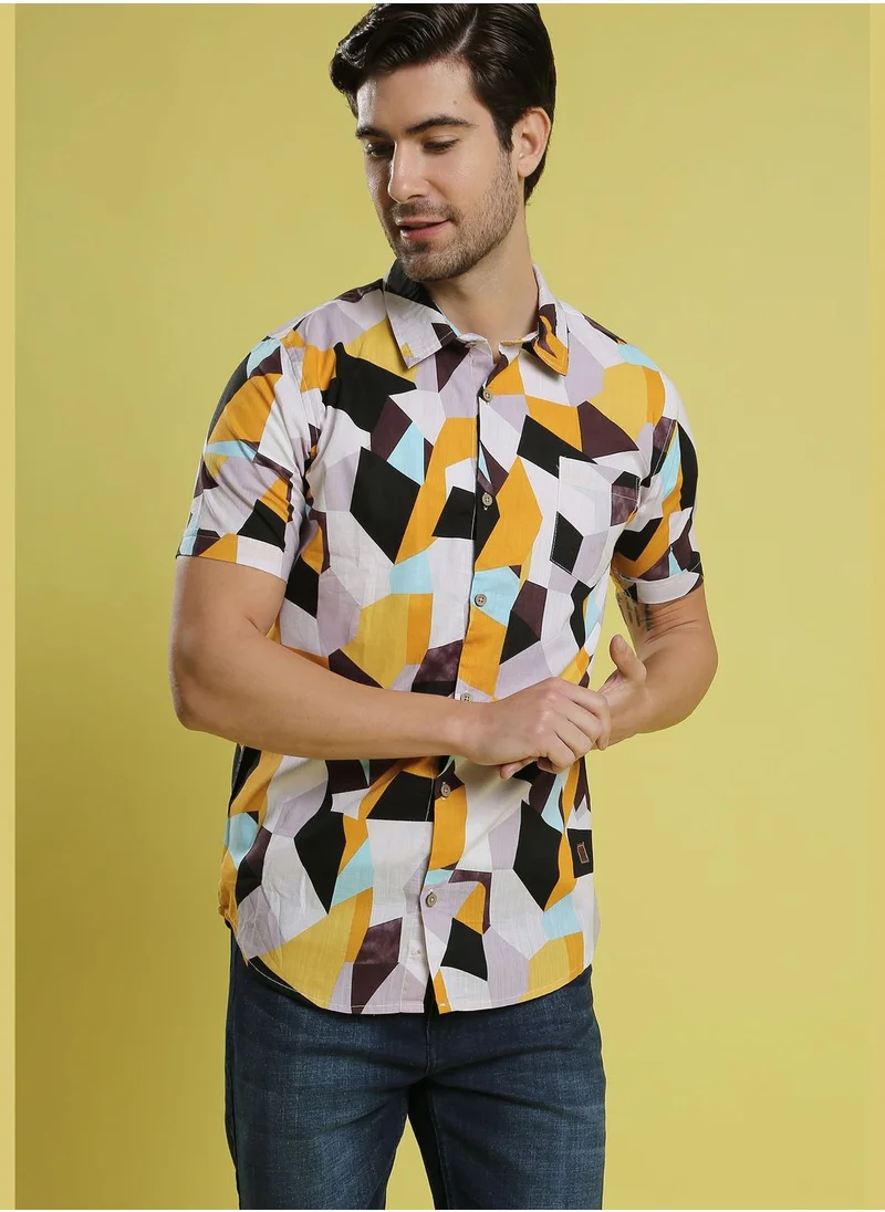 Campus Sutra Printed Shirt