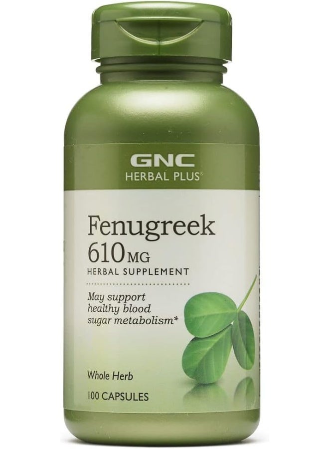 GNC Herbal Plus Fenugreek 610 Mg - Image 1